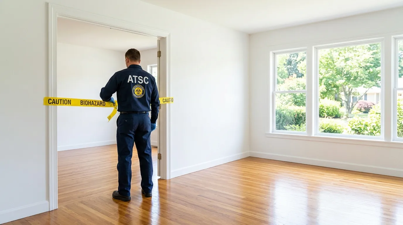 Certified biohazard cleanup crew performing Decomposition Cleanup in Westland